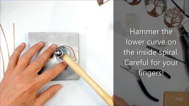 Wire Wrapping Technique: How to Shape and Hammer Wire for Jewelry - How to make a pendant frame