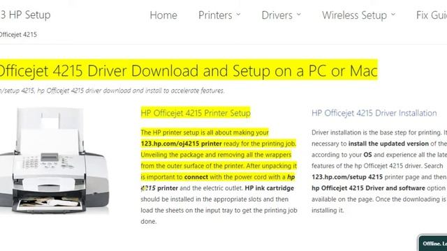 HP Officejet 4215 printer setup | Unbox HP Officejet 4215 printer | Wi-Fi setup