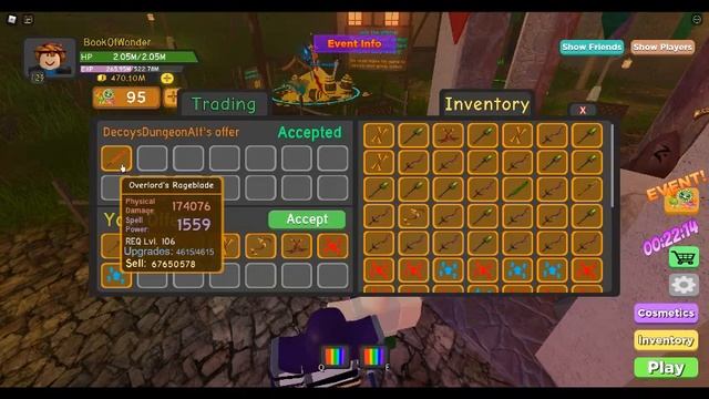 ? Trading for a god pot old leg in Dungeon Quest! ? смотреть онлайн