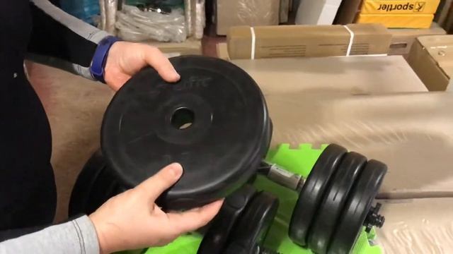 Гантель разборная пластиковая DB-701 15,5 кг смотреть онлайн