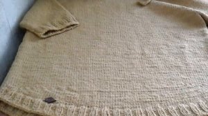 Джемпер "Дыхание осени" регланом сверху.  Узор -лицевая гладь.