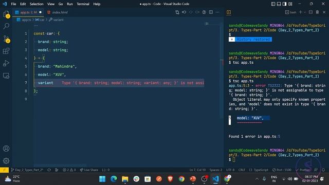 Types in TypeScript in Hindi - Zero to Advance - Episode 3