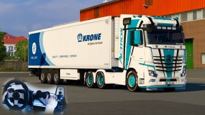 ETS 2 1.50🚚Mercedes New Actros (by Dotec)✅Рейс: Люблин (POL) - Белосток (POL)✅Logitech g27