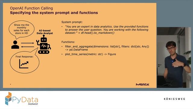 Developing an AI-based Business Data Analyst using OpenAI Function Calling - Bernhard Schäfer