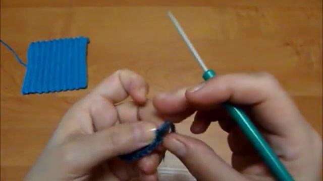 Горизонтальная резинка крючком столбиками без накида (Crochet. Stitch ribbed single back loops)