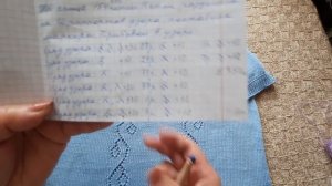 Готовая работа. Джемпер Голубой с круглой кокеткой.// Обзор изделия,  прибавки на кокетке.//