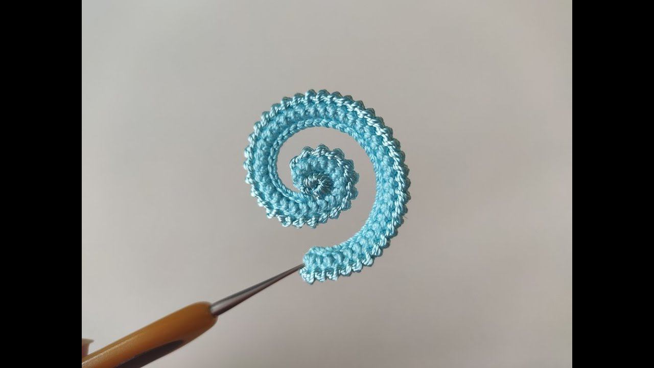 №3. Простой завиток с обвязкой рачий шаг. смотреть онлайн