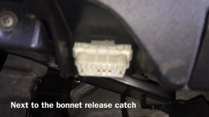 Toyota Yaris OBD Diagnostic Connector Plug Port Location RHD