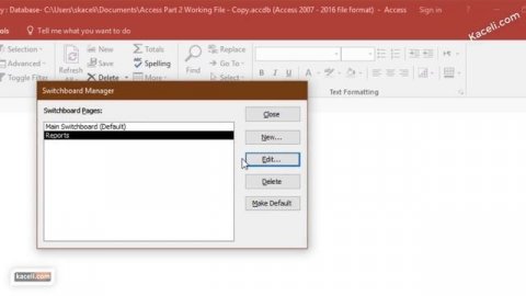 Creating a Dashboard or Switchboard in Access 2016