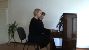 Фортепианный дуэт: Ковальчук Татьяна и Кисаханова Елена - С. Джоплин "Артист эстрады"