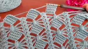 Тунисский узор крючком