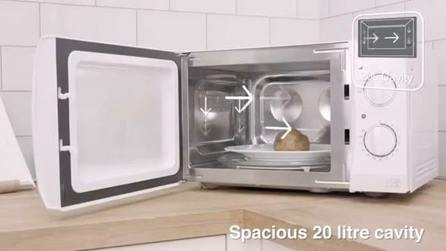 Daewoo KOR6N35SR Manual Microwave Oven with Stainless Steel Interior, 800 W, 20 Litre, White смотреть онлайн