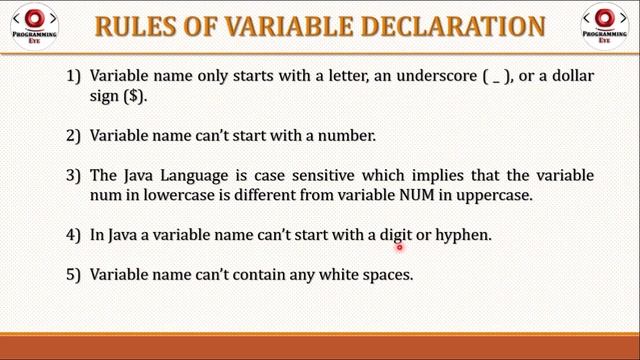 Variables in Java | Hindi / Urdu | Programming Eye