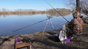 Рыбалка на Москва-реке в апреле 2017г. на поплавок Cralusso Bolo и фидер