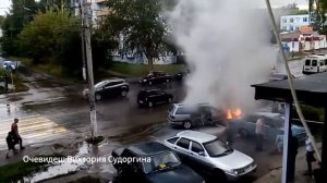 В Узловой сгорел старый Volkswagen