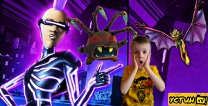 Измерение с Зеком, помощницей Крэнга, Паукусам и Кирби мышью.