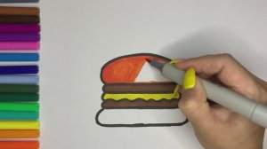 Рисование и раскраски для девочек! Бургер \\ Творчество для девочек!