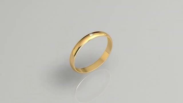 Обручальное кольцо с бриллиантом Ko01/1