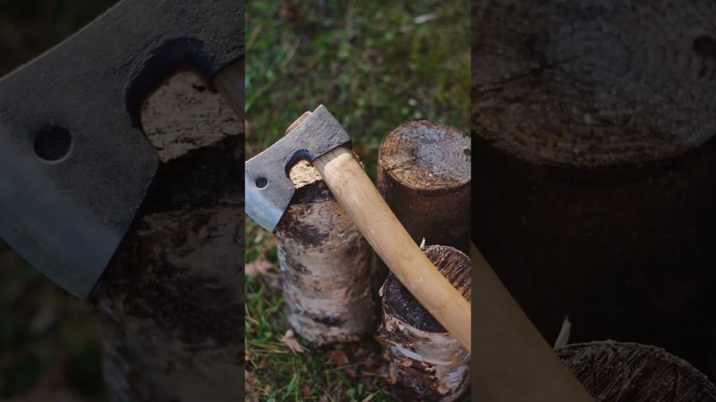 Егерь удлиненный на даче #axe #forging #bushcraft #blacksmith