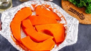 Запеченная тыква в духовке кусочками