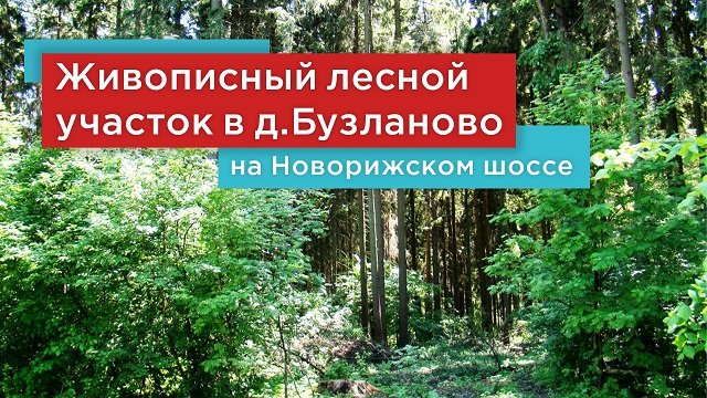 Живописный лесной участок ИЖС деревне Бузланово, в 12 км по Новорижскому шоссе.
