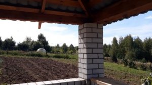 Беседка/летняя кухня из кирпича своими руками