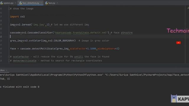 Face Detection using Open CV in python | Open CV tutorial | Techmaima