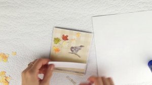 Осенняя открытка / Кленовые листья из акварельной бумаги / День учителя открытка