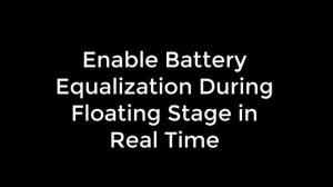 MPP SOLAR BATTERY EQUALIZATION FUNCTION