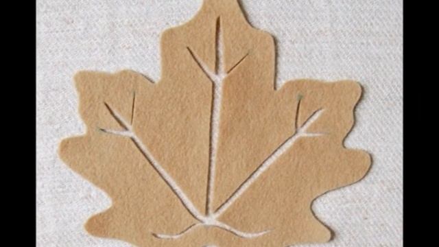 Рукоделие. Мастер-класс. Лист клёна из фетра. смотреть онлайн