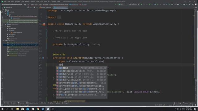 Replace ButterKnife with ViewBinding | Android Studio – смотреть онлайн ...