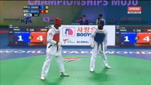 Anthony Obame GAB vs. Abdoul Issoufou NIG. Taekwondo World Championship 2017. Semifinal Men +87 kg.