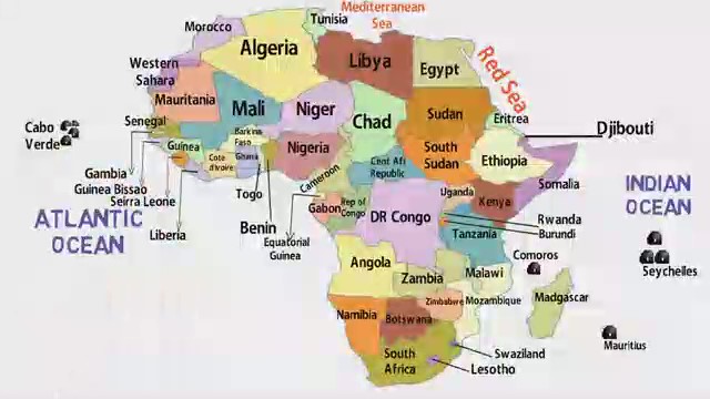 КАРТА МИР (АФРИКА 2023 - African Countries)