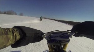 BSE J1 сноубайк покатушки с kawasaki 125