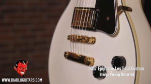 Epiphone Les Paul Custom Alpine White 2007 Demo