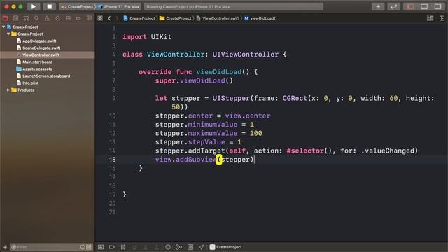 22. UIStepper | SWIFT Tutorial | Learn SWIFT For Beginners | CodeWithHubbleApps |