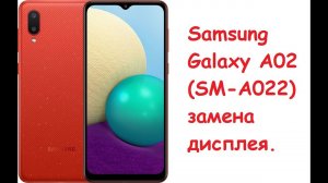 Samsung Galaxy A02 замена дисплея.