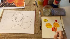 Painting Petunias and Poppies