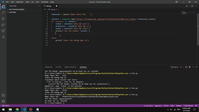 Hưỡng Dẫn Viết Tool TDS Python ( Có Code Demo )| Phần 1 | NTQ 5.0 смотреть онлайн