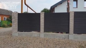 ЗАБОР НЕ КАК У ВСЕХ. ЗАБОР-ЖАЛЮЗИ, ЛАМЕЛЬ TWINGO. ППЛДМ (матовый), RAL 8019 (Серо-коричневый).