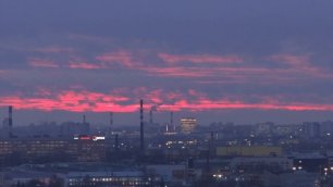 Тревожный закат в Санкт-Петербурге на 105 годовщину Октябрьской революции (07.11.2022)