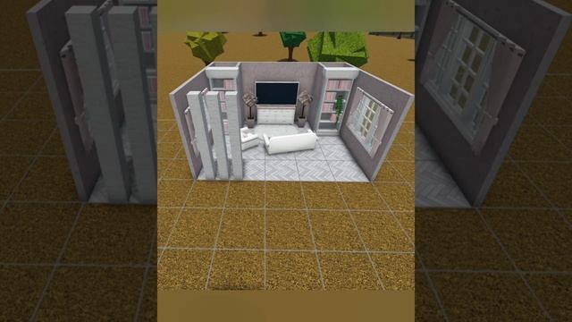 cute blush living room speed build #roblox #shorts #build #bloxburg