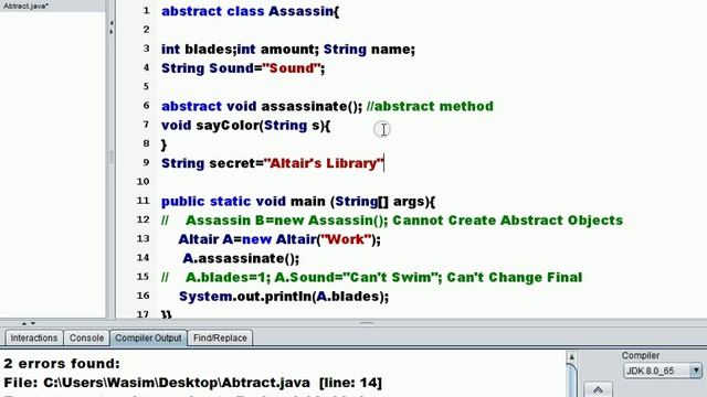 Abstract Class/Methods & Interfaces in Java