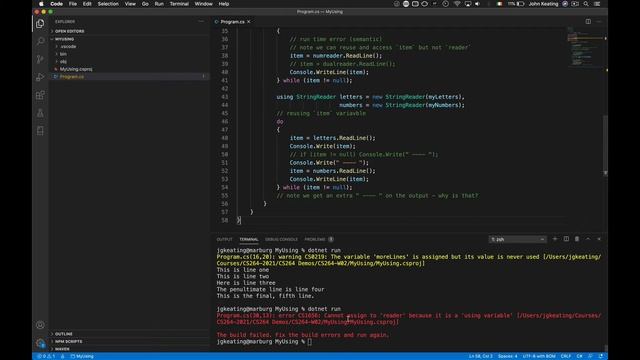 CS264 Lesson 04.01 - Programming Fundamentals and C#
