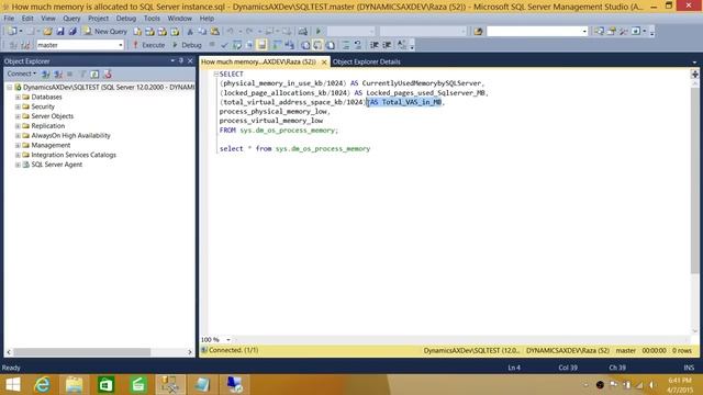 SQL Server DBA Tutorial 143-How to Find out How Much Memory is Allocated to SQL Server Instance смотреть онлайн