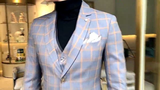 Мужской классический костюм, Британский костюм из 3 предметов, мужской смотреть онлайн