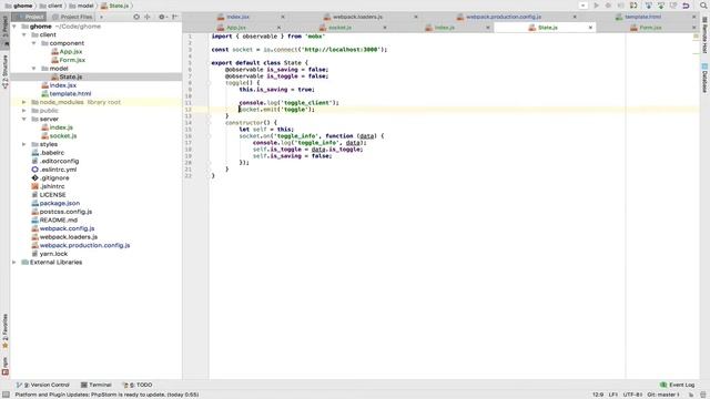Умный дом на  Arduino + Raspberry pi + johnny-five +React.Js + Socket.io
