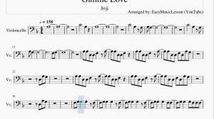 Cello Sheet Music: How to play Gimme Love by Joji