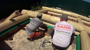 Чтобы сруб не СГНИЛ!   Отливы для цоколя