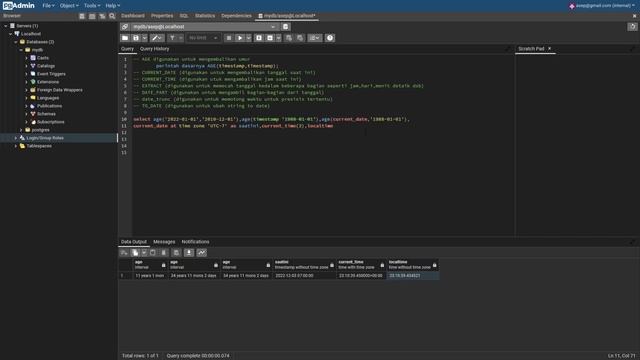POSTGRESQL TUTORIAL #89 DATE FUNCTION
